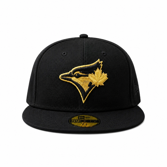 NEW ERA 59FIFTY TORONTO BLUE JAYS BLACK/GOLD FITTED HAT