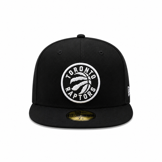 MEN'S 5950 TORONTO RAPTORS FITTED BLACK/WHITE LOGO HAT