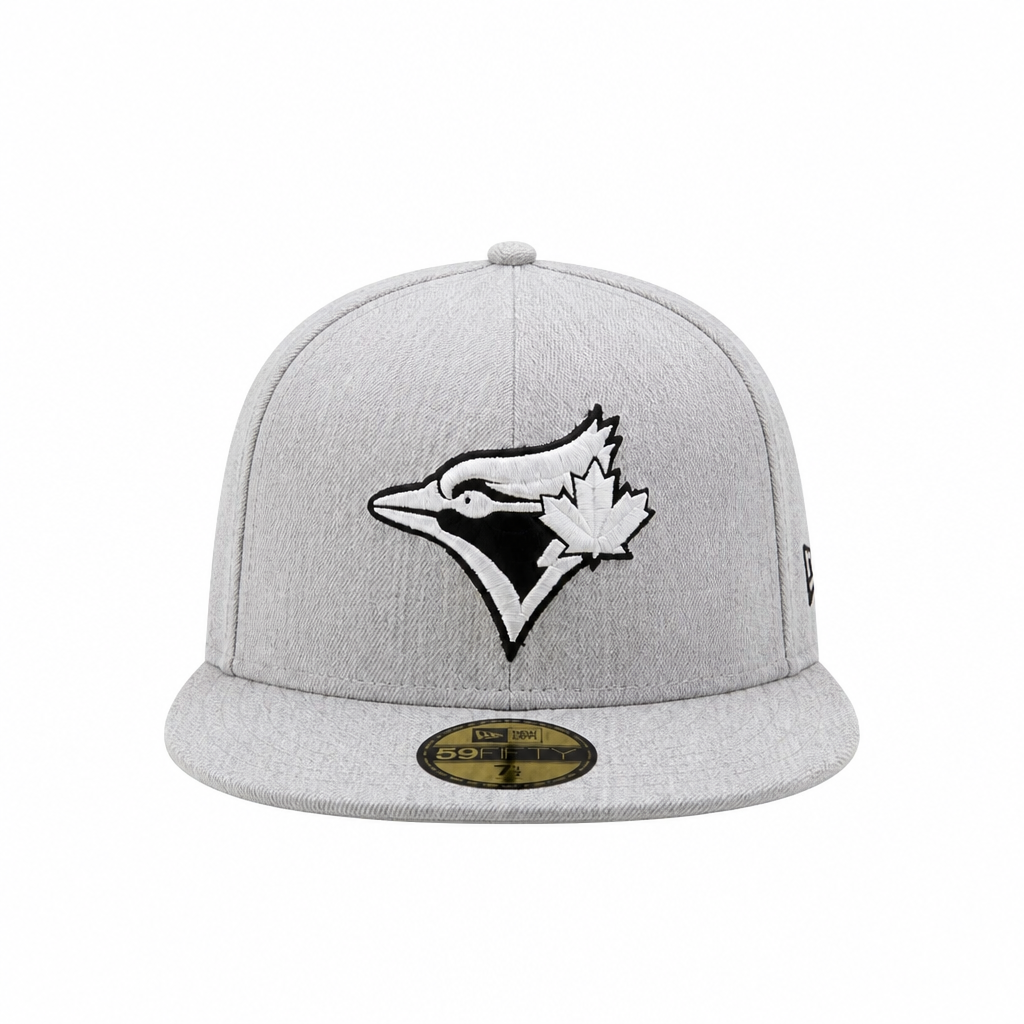 MEN'S 5950 TORONTO BLUE JAYS FITTED GREY LOGO HAT