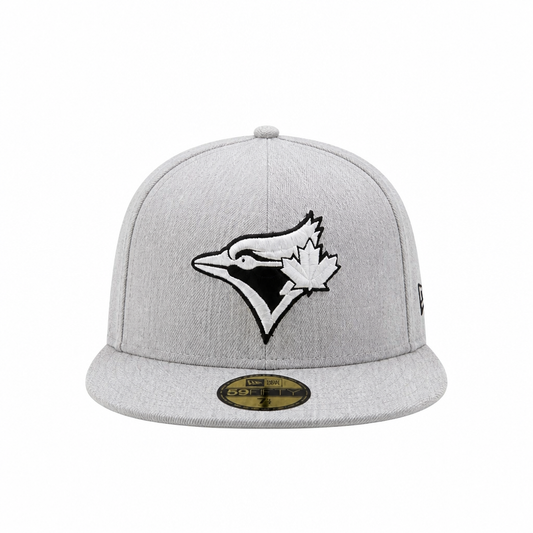 MEN'S 5950 TORONTO BLUE JAYS FITTED GREY LOGO HAT
