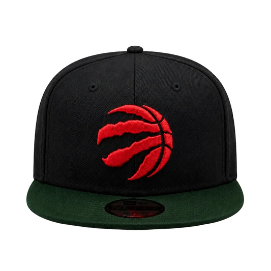 MEN'S 950 NEW ERA NBA TORONTO RAPTORS BLACK/GREEN WITH RED LOGO SNAPBACK HAT