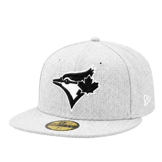 MEN'S 5950 TORONTO BLUE JAYS GREY WITH BLACK LOGO FITTED HAT