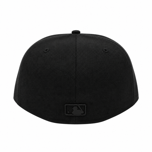 MEN'S 5950 TORONTO BLUE JAYS BLACK WITH BLUE LEAF FITTED HAT