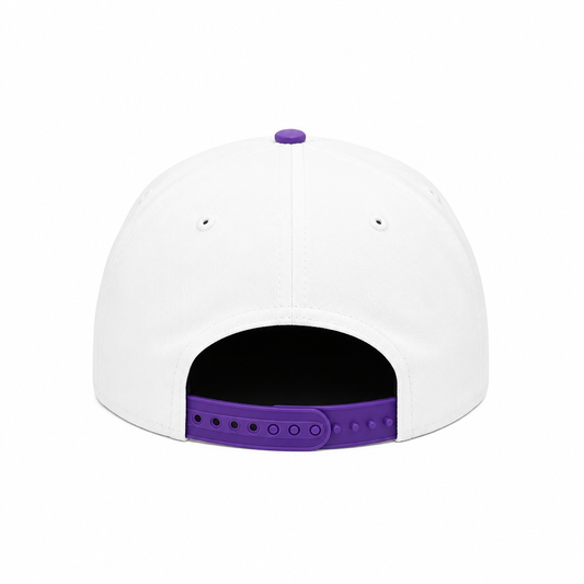 MEN'S NEW ERA NBA 19TWENTY TORONTO RAPTORS DINO LOGO WHITE & PURPLE SNAPBACK HAT
