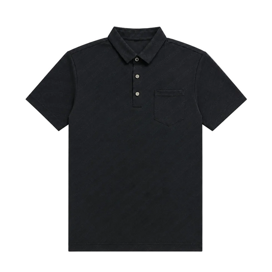 MODERNO MEN'S SHORT SLEEVE POLO DESIGN T-SHIRT (BLACK MJP-1061)