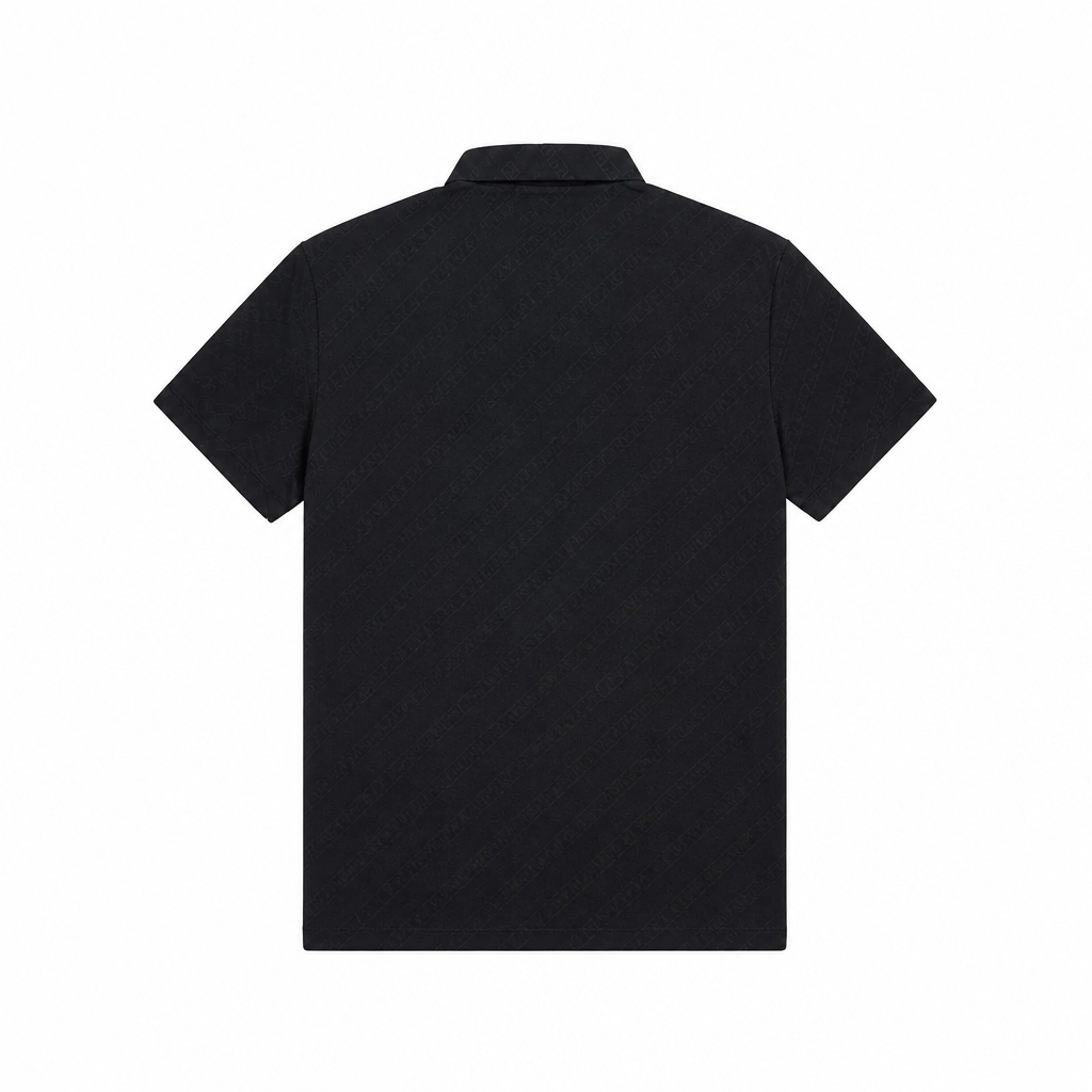 MODERNO MEN'S SHORT SLEEVE POLO DESIGN T-SHIRT (BLACK MJP-1061)