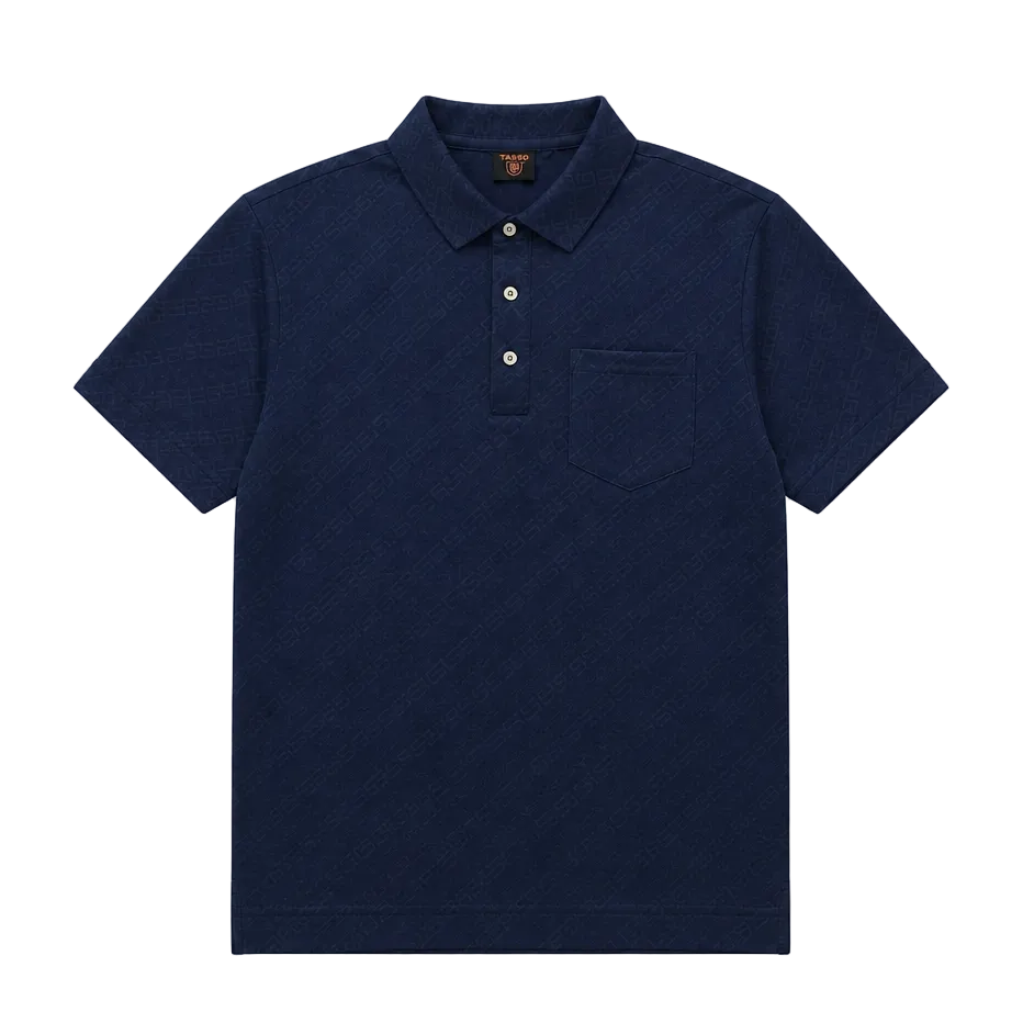 MODERNO MEN'S SHORT SLEEVE POLO DESIGN T-SHIRT (NAVY BLUE MJP-1061)