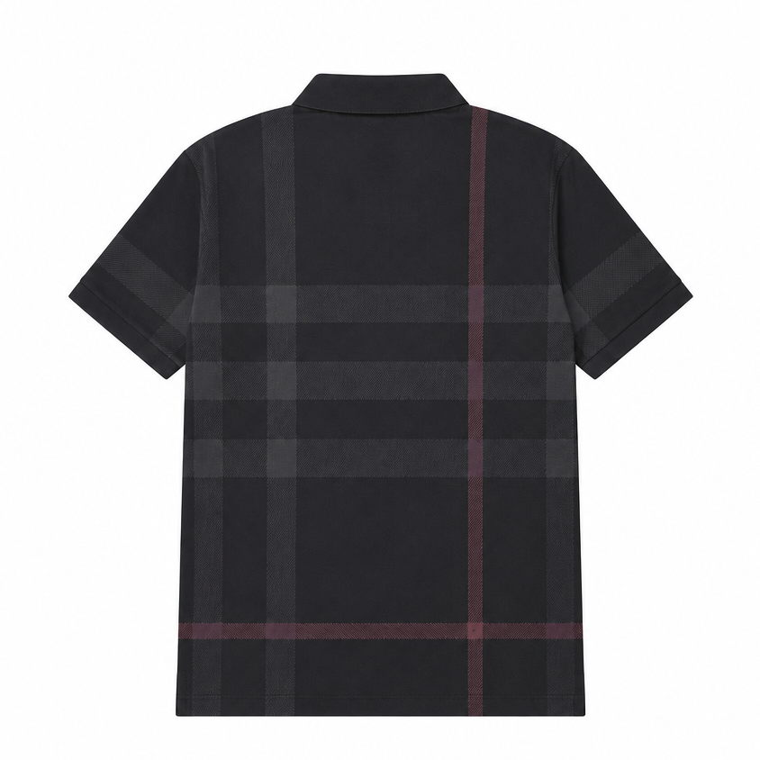 MODERNO MEN'S SHORT SLEEVE POLO DESIGN T-SHIRT (BLACK MJP-834)