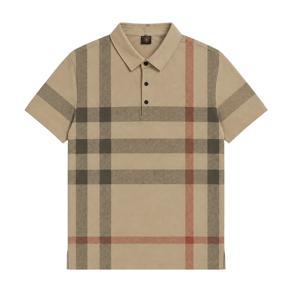 MODERNO MEN'S SHORT SLEEVE POLO DESIGN T-SHIRT (LIGHT BROWN MJP-834)