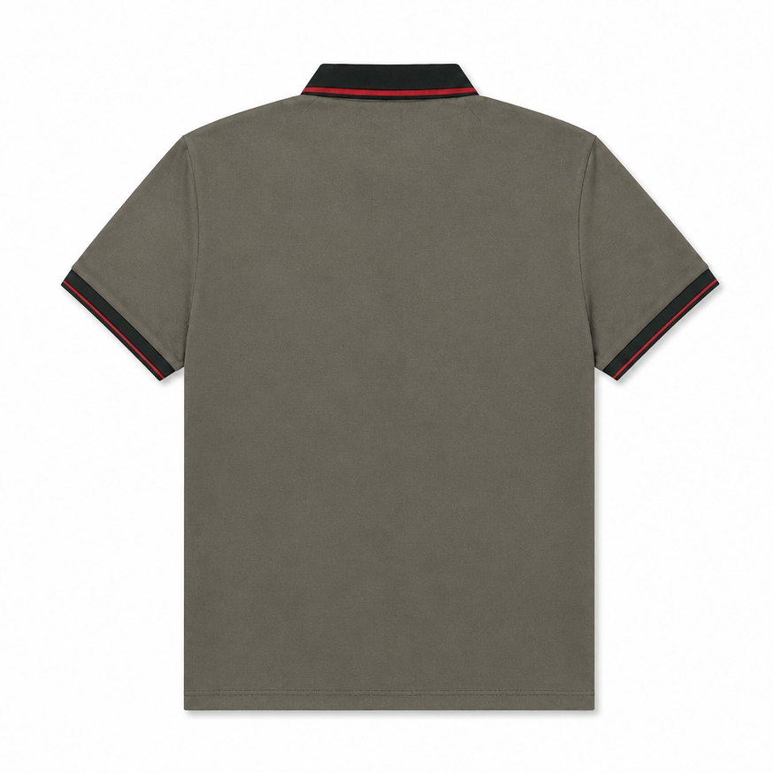 MODERNO MEN'S SHORT SLEEVE POLO PATTERN DESIGN T-SHIRT (GREEN MJP-1112)