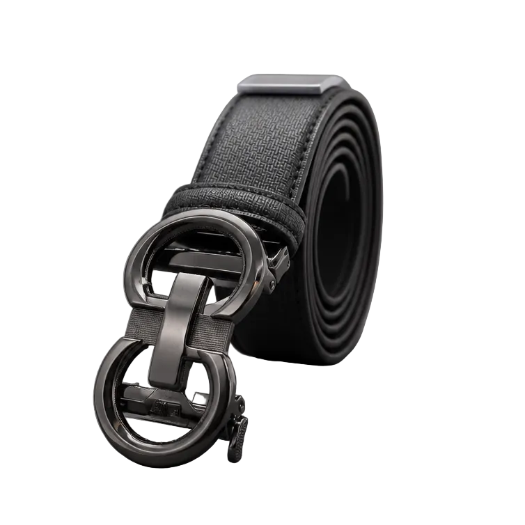 MODERNO MEN'S LEATHER DESIGNER BELT (CJ-235 BLACK)