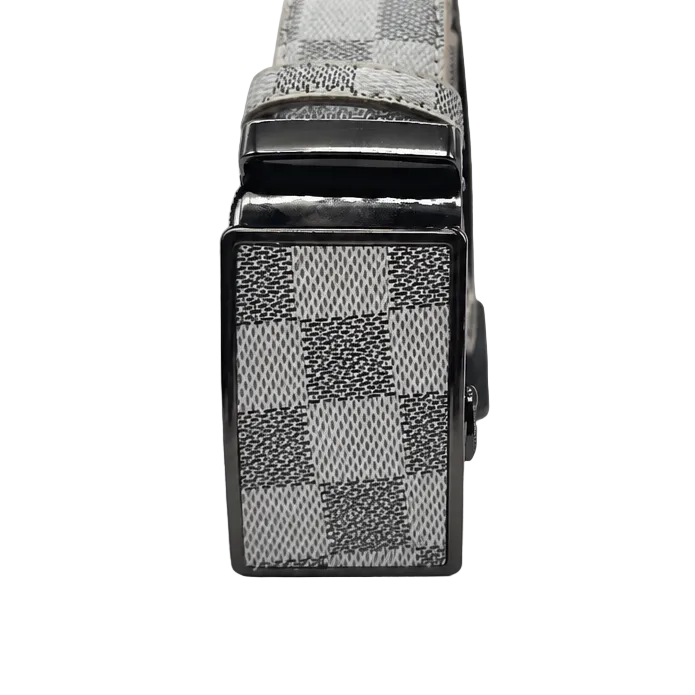 MODERNO MEN'S LEATHER DESIGNER BELT (KG-345 WHITE)
