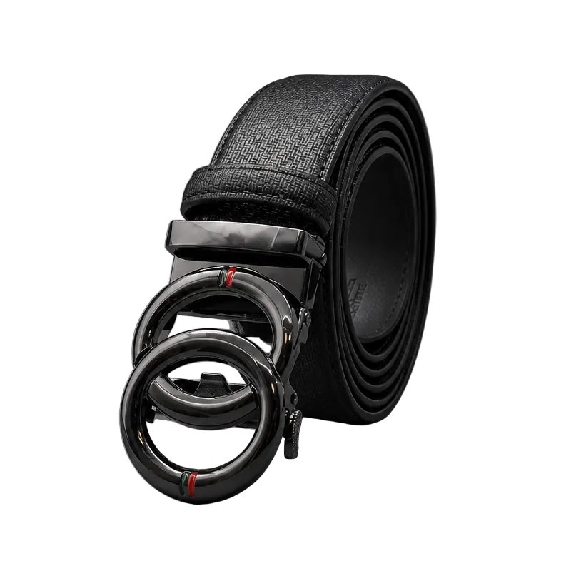 MODERNO MEN'S LEATHER DESIGNER BELT (CJ-205 BLACK)