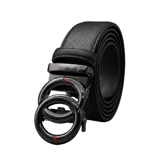 MODERNO MEN'S LEATHER DESIGNER BELT (CJ-205 BLACK)