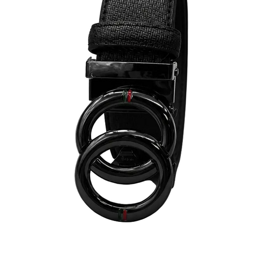 MODERNO MEN'S LEATHER DESIGNER BELT (CJ-205 BLACK)