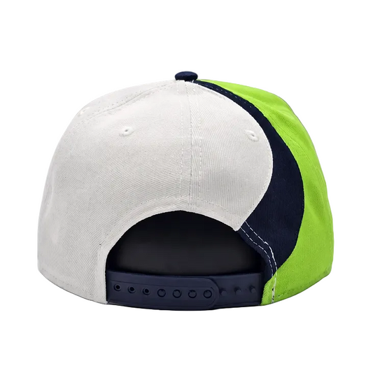 NEW ERA MEN'S 9FIFTY NFL SEATTLE SEAHAWKS GREEN & NAVY BLUE SNAPBACK HAT