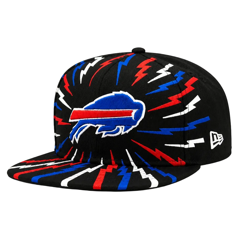 MEN'S NEW ERA NFL BUFFALO BILLS 9FIFTY ALL OVER PRINT BLACK SNAPBACK HAT