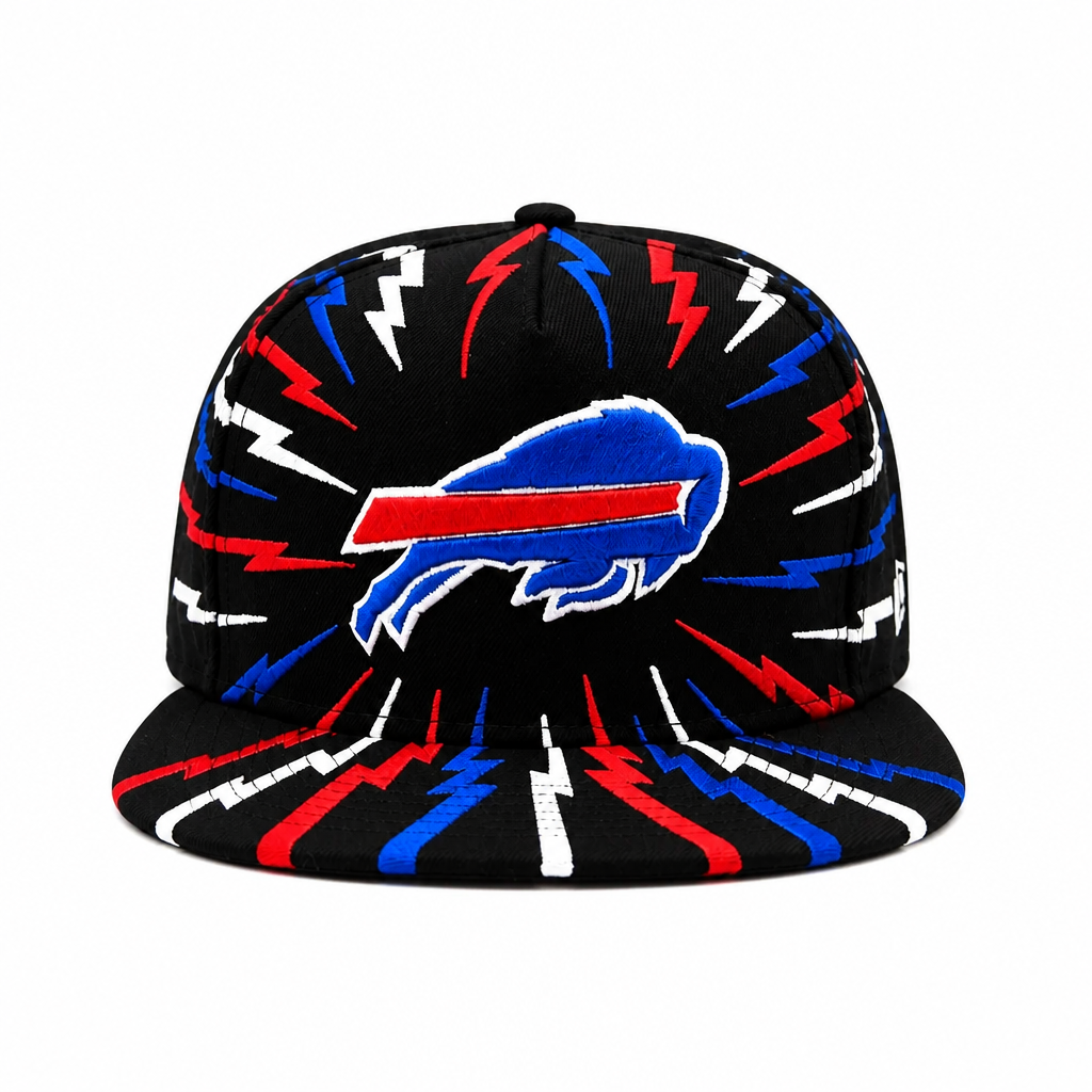 MEN'S NEW ERA NFL BUFFALO BILLS 9FIFTY ALL OVER PRINT BLACK SNAPBACK HAT