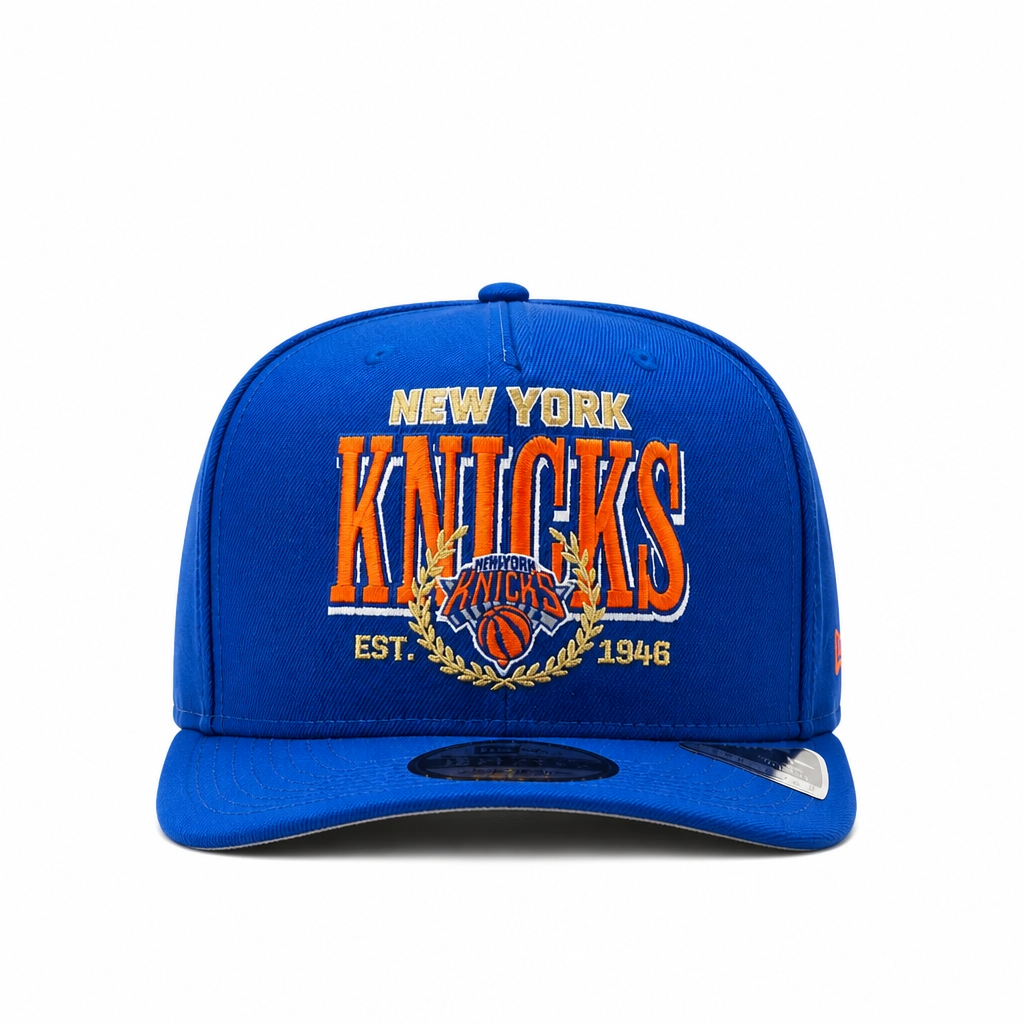 NEW ERA MEN'S 9FIFTY A-FRAME NBA NEW YORK KNICKS ROYAL BLUE SNAPBACK HAT