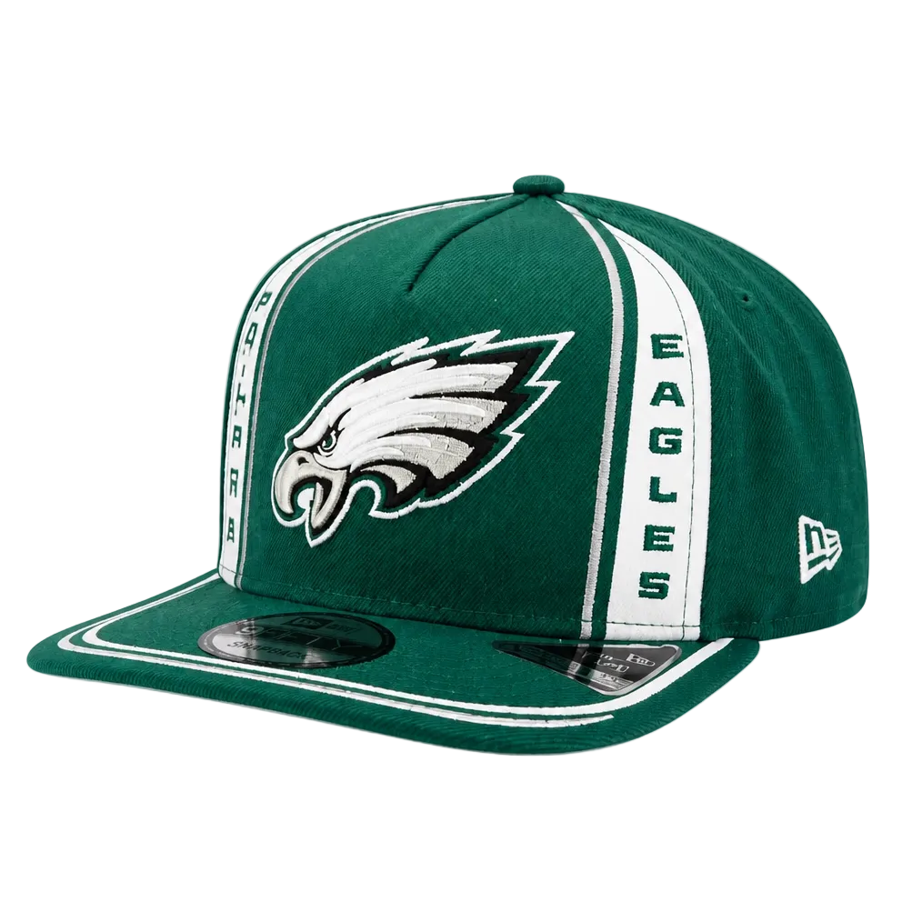 NEW ERA 9FIFTY A-FRAME PHILADELPHIA EAGLES GREEN SNAPBACK HAT