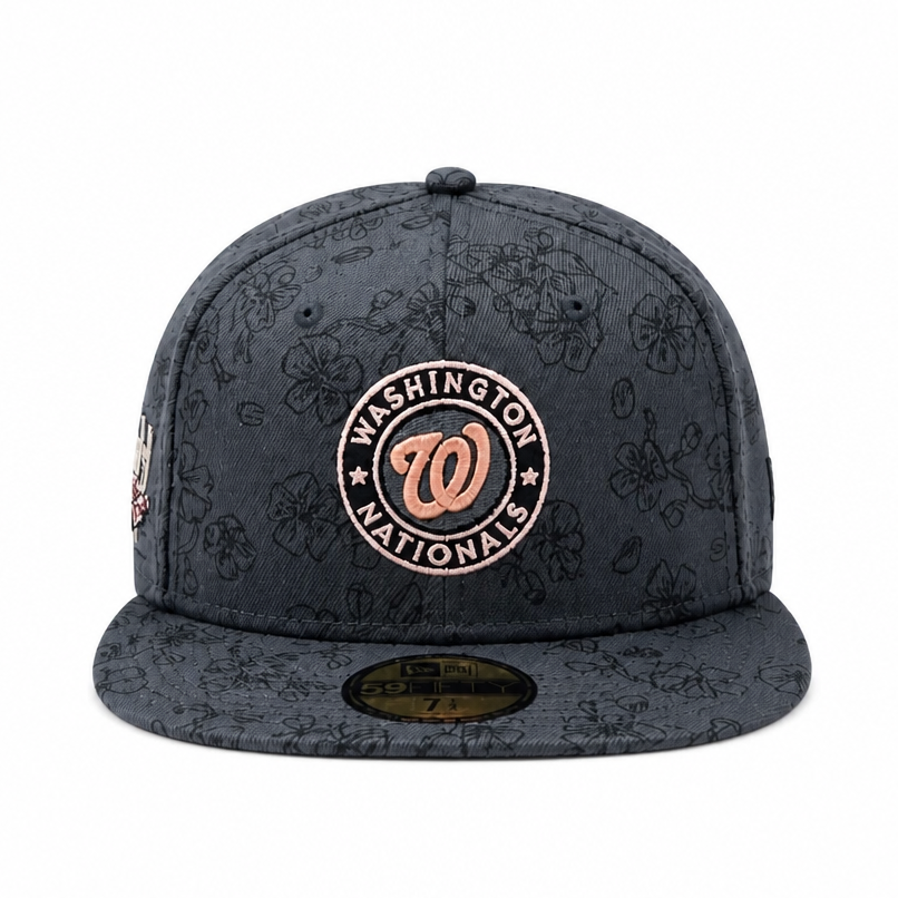 NEW ERA 59FIFTY MLB WASHINGTON NATIONALS GREY & PINK FITTED HAT
