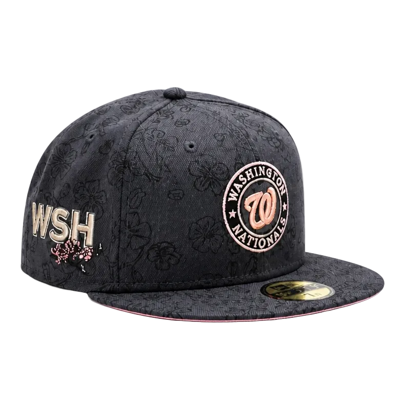 NEW ERA 59FIFTY MLB WASHINGTON NATIONALS GREY & PINK FITTED HAT