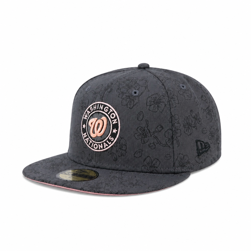 NEW ERA 59FIFTY MLB WASHINGTON NATIONALS GREY & PINK FITTED HAT
