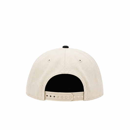 NEW ERA MEN'S 9FORTY A-FRAME NHL LOS ANGELES KINGS PRINCE OF WALES CONFERENCE CREAM/BLACK SNAPBACK HAT