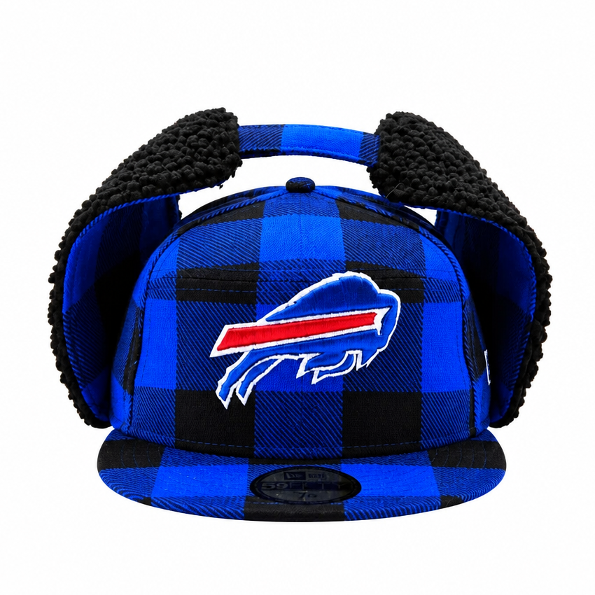 NEW ERA 59FIFTY NFL BUFFALO BILLS PATTERN DOG EAR ROYAL BLUE FITTED HAT
