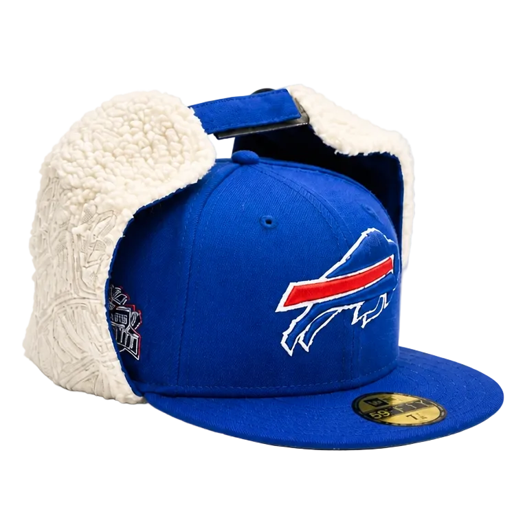 NEW ERA 59FIFTY NFL SUPERBOWL XXVII BUFFALO BILLS DOG EAR ROYAL BLUE FITTED HAT