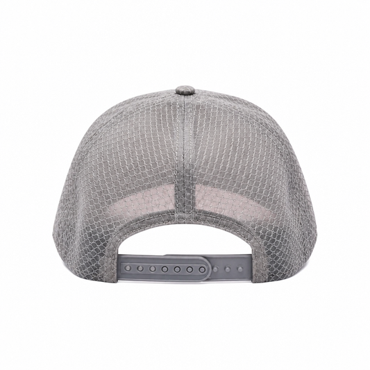 NEW ERA MEN'S 9FIFTY STRETCH-SNAP NBA NEW YORK KNICKS GREY NETTED SNAPBACK HAT