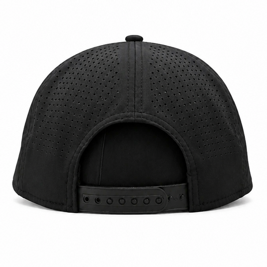 NEW ERA MEN'S 9FIFTY STRETCH-SNAP NBA NEW YORK KNICKS BLACK NETTED SNAPBACK HAT