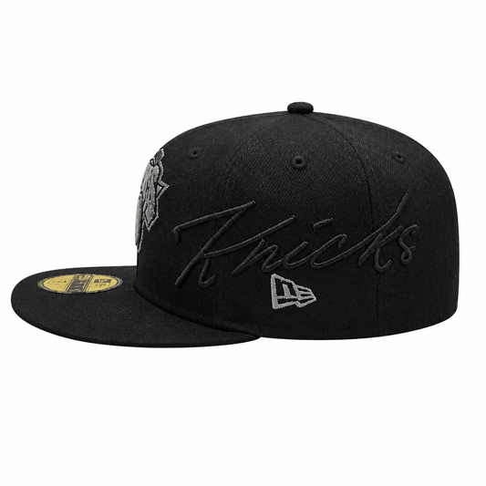 NEW ERA 59FIFTY NBA NEW YORK KNICKS BLACK & GREY FITTED HAT