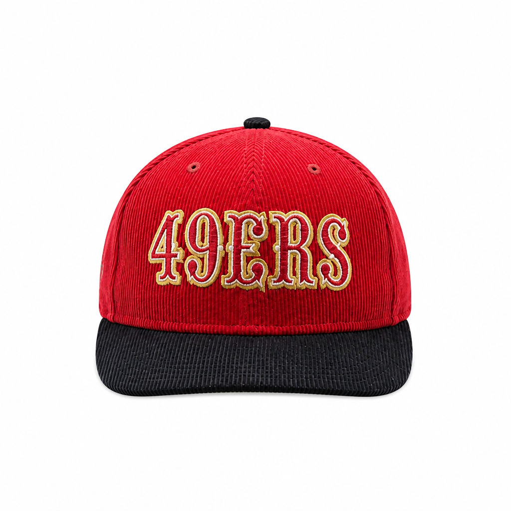 NEW ERA 9FIFTY NFL SAN FRANCISCO 49ERS RED & BLACK CORD SNAPBACK HAT