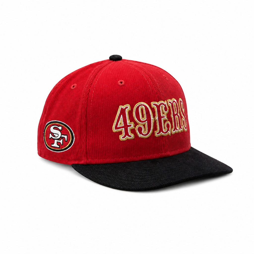 NEW ERA 9FIFTY NFL SAN FRANCISCO 49ERS RED & BLACK CORD SNAPBACK HAT