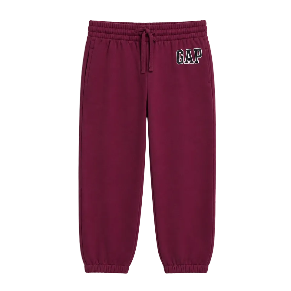 GAP WOMEN'S LOGO FLEECE MAROON RED JOGGER