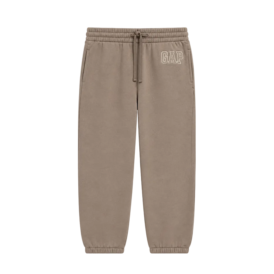 GAP WOMEN'S LOGO FLEECE TAUPE BROWN JOGGER