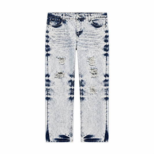 PAINT SPLASH RIPPED JEANS (SS1611 IBLUE)