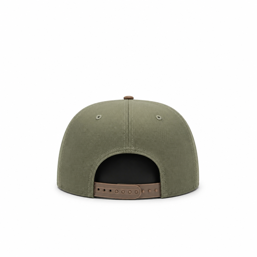 MEN'S NEW ERA MLB 9FIFTY NEW YORK YANKEES OLIVE GREEN & BROWN SNAPBACK HAT