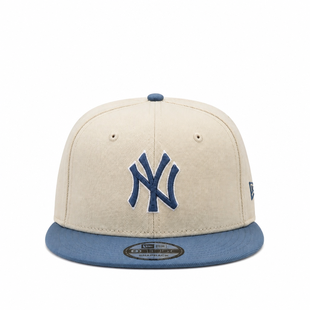 MEN'S NEW ERA MLB 9FIFTY NEW YORK YANKEES CREAM & BLUE SNAPBACK HAT