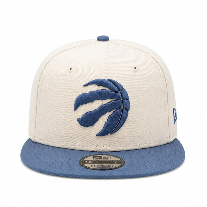 MEN'S NEW ERA NBA 9FIFTY TORONTO RAPTORS CREAM & BLUE SNAPBACK HAT
