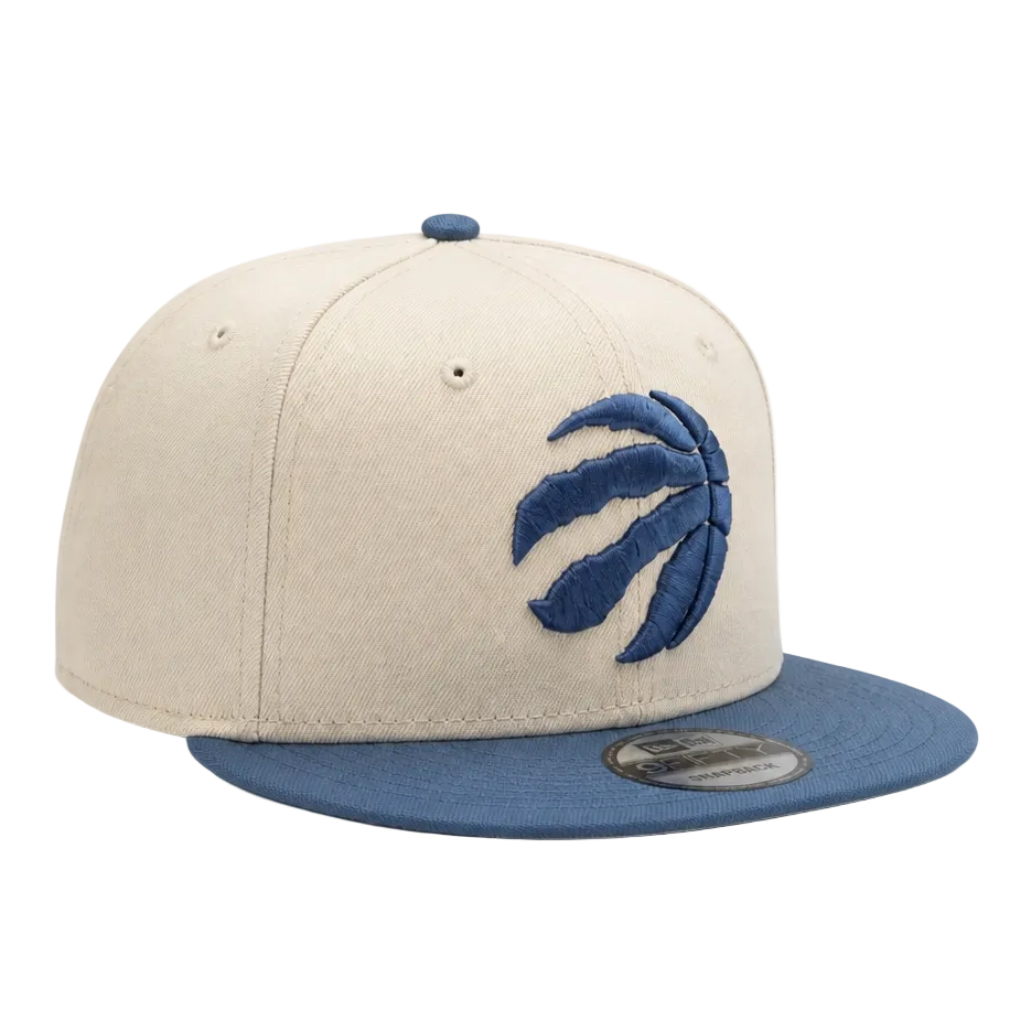 MEN'S NEW ERA NBA 9FIFTY TORONTO RAPTORS CREAM & BLUE SNAPBACK HAT