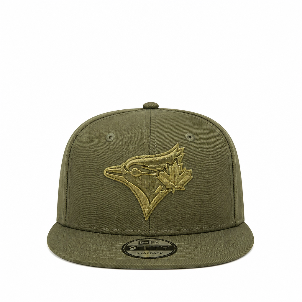 MEN'S NEW ERA MLB 9FIFTY ALL OLIVE GREEN TORONTO BLUE JAYS SNAPBACK HAT