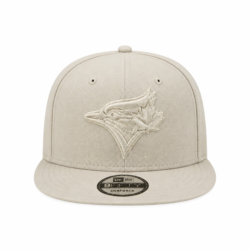 MEN'S NEW ERA MLB 9FIFTY ALL CREAM OFF WHITE TORONTO BLUE JAYS SNAPBACK HAT