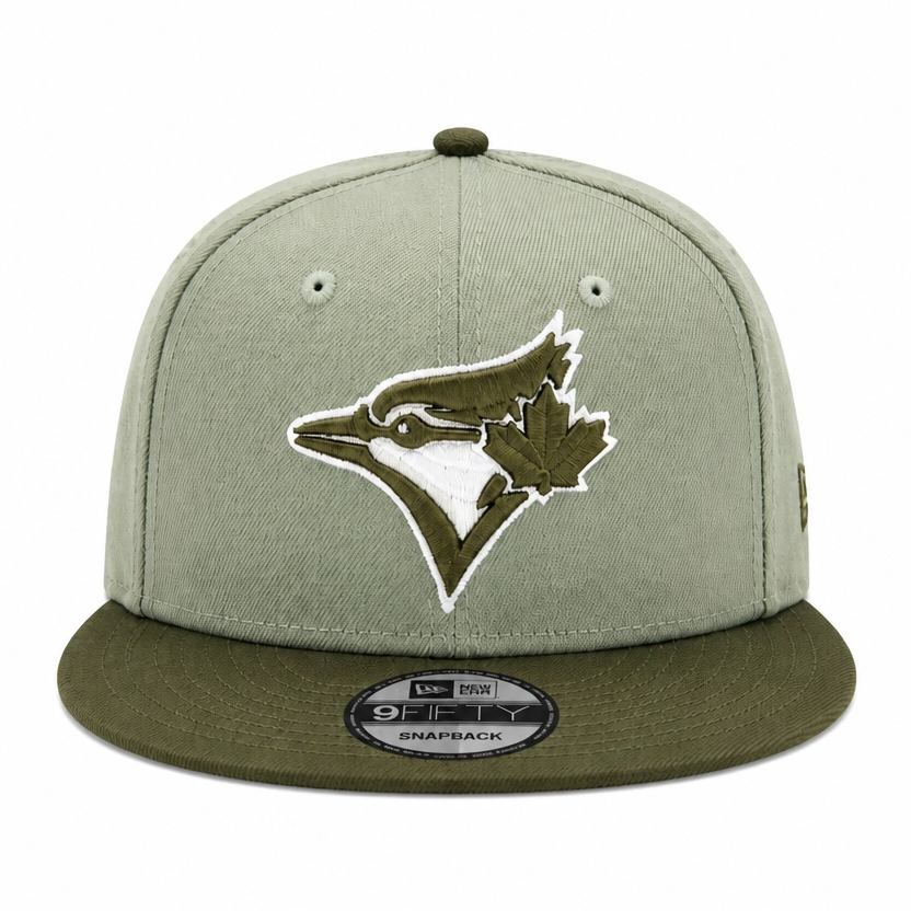 MEN'S NEW ERA MLB 9FIFTY LIGHT GREEN & OLIVE GREEN TORONTO BLUE JAYS SNAPBACK HAT