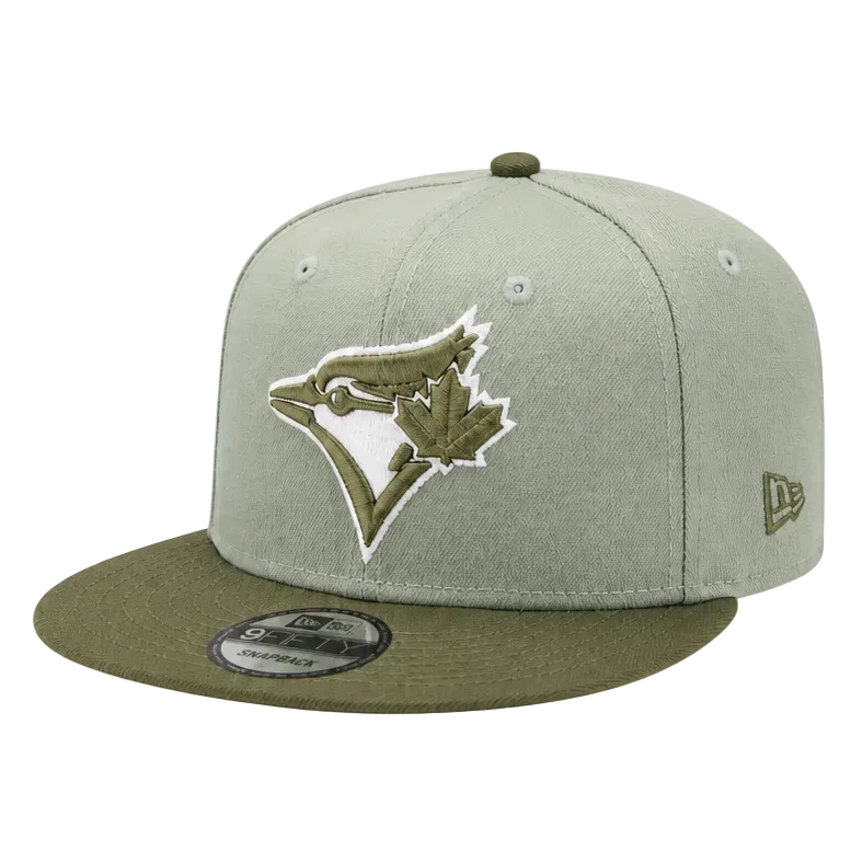 MEN'S NEW ERA MLB 9FIFTY LIGHT GREEN & OLIVE GREEN TORONTO BLUE JAYS SNAPBACK HAT