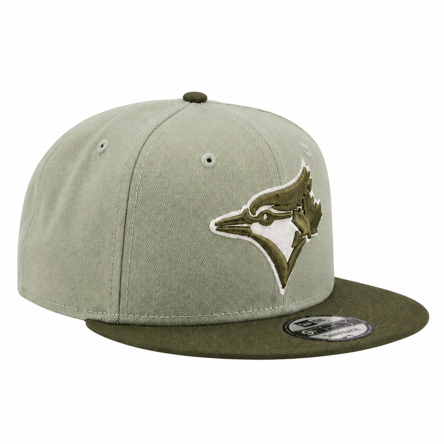 MEN'S NEW ERA MLB 9FIFTY LIGHT GREEN & OLIVE GREEN TORONTO BLUE JAYS SNAPBACK HAT