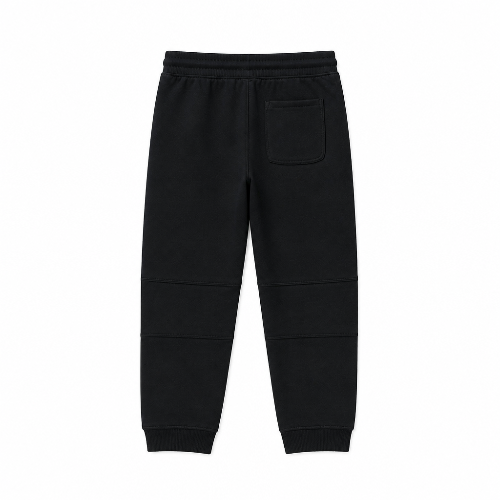 AGILE MEN'S FLEECE STRETCH SLIM FIT BLACK JOGGERS