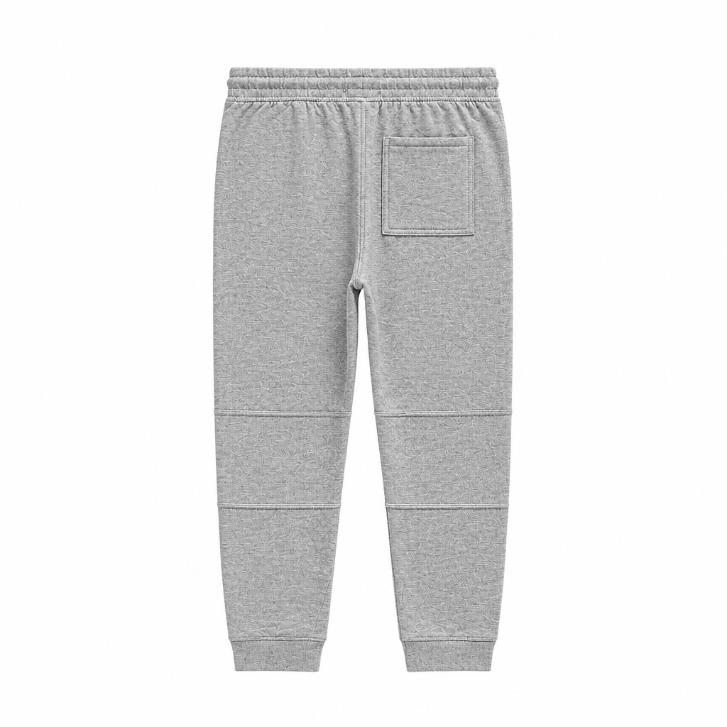 AGILE MEN'S FLEECE STRETCH SLIM FIT GREY JOGGERS