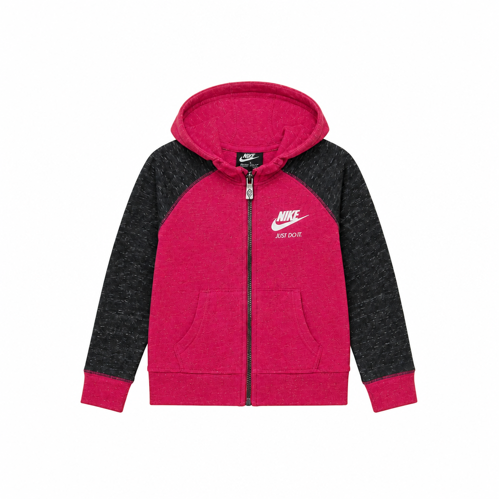 NIKE GYM VINTAGE FZ KIDS ZIPPER (4-7 YEARS) (Available in Light and Dark Pink) DPINK